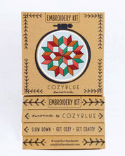 Quilted wheel embroidery kit