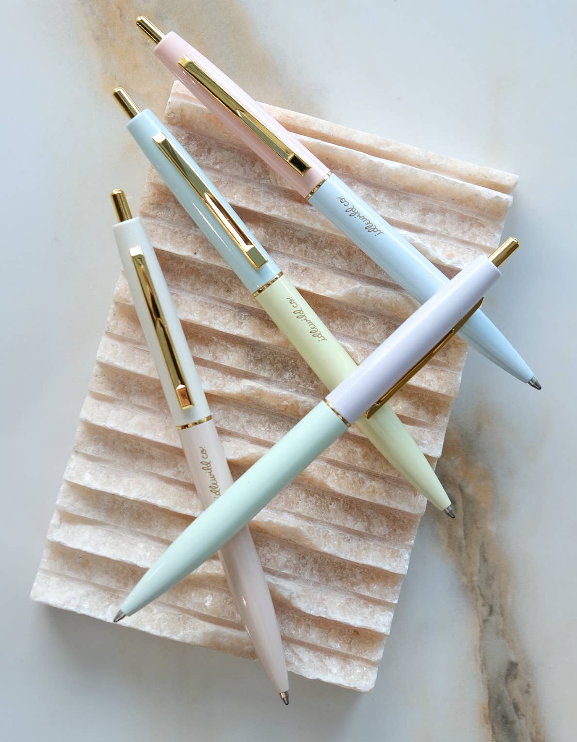 Retro Pen Set of Four | Pastel Rainbow