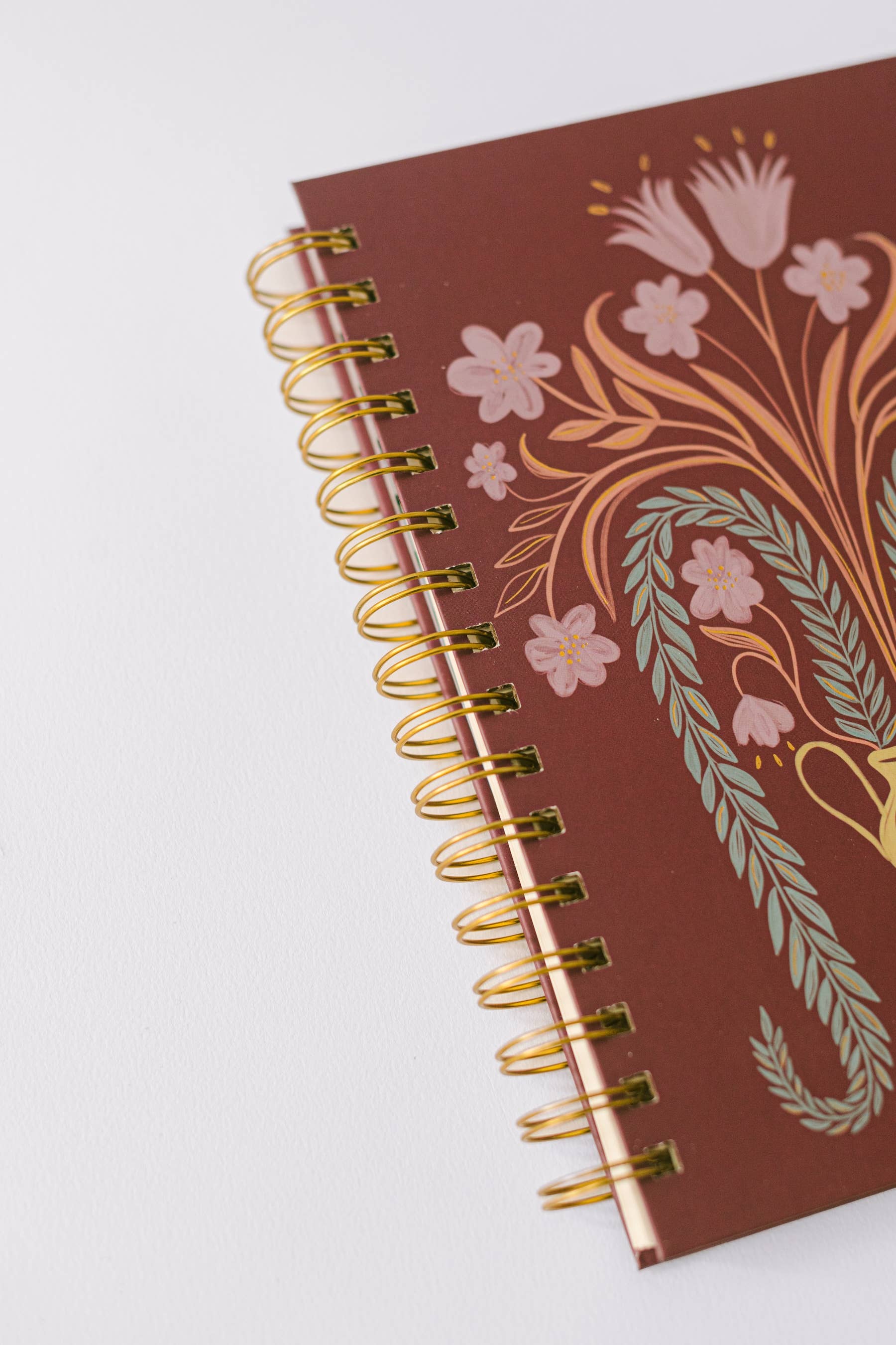 Floral Greek Vase Spiral Notebook