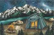 Camping in Pacific Northwest National Park - Mini Jigsaw Puzzle