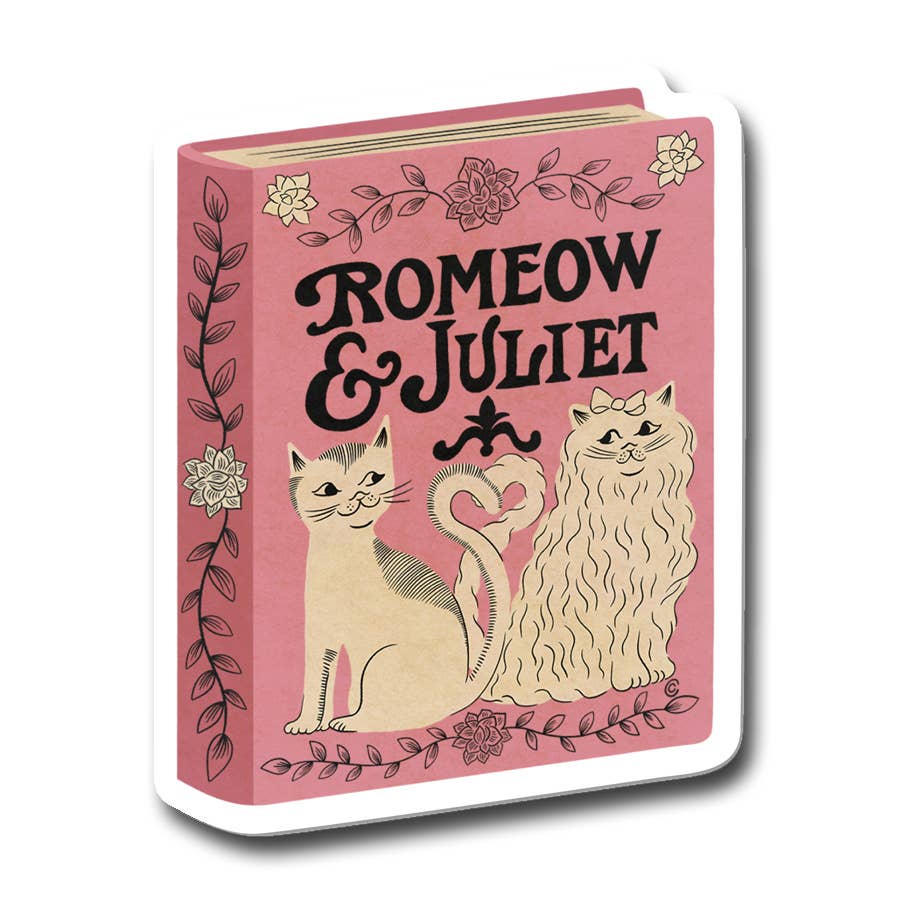 Romeow and Juliet Cat Pun Vinyl Sticker Decal