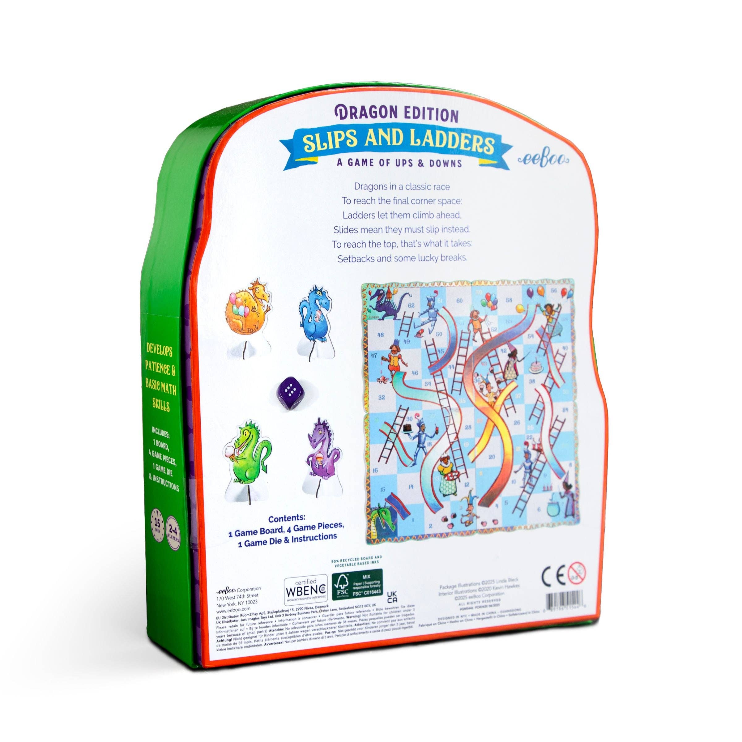 Slips & Ladders Dragon Shaped Game