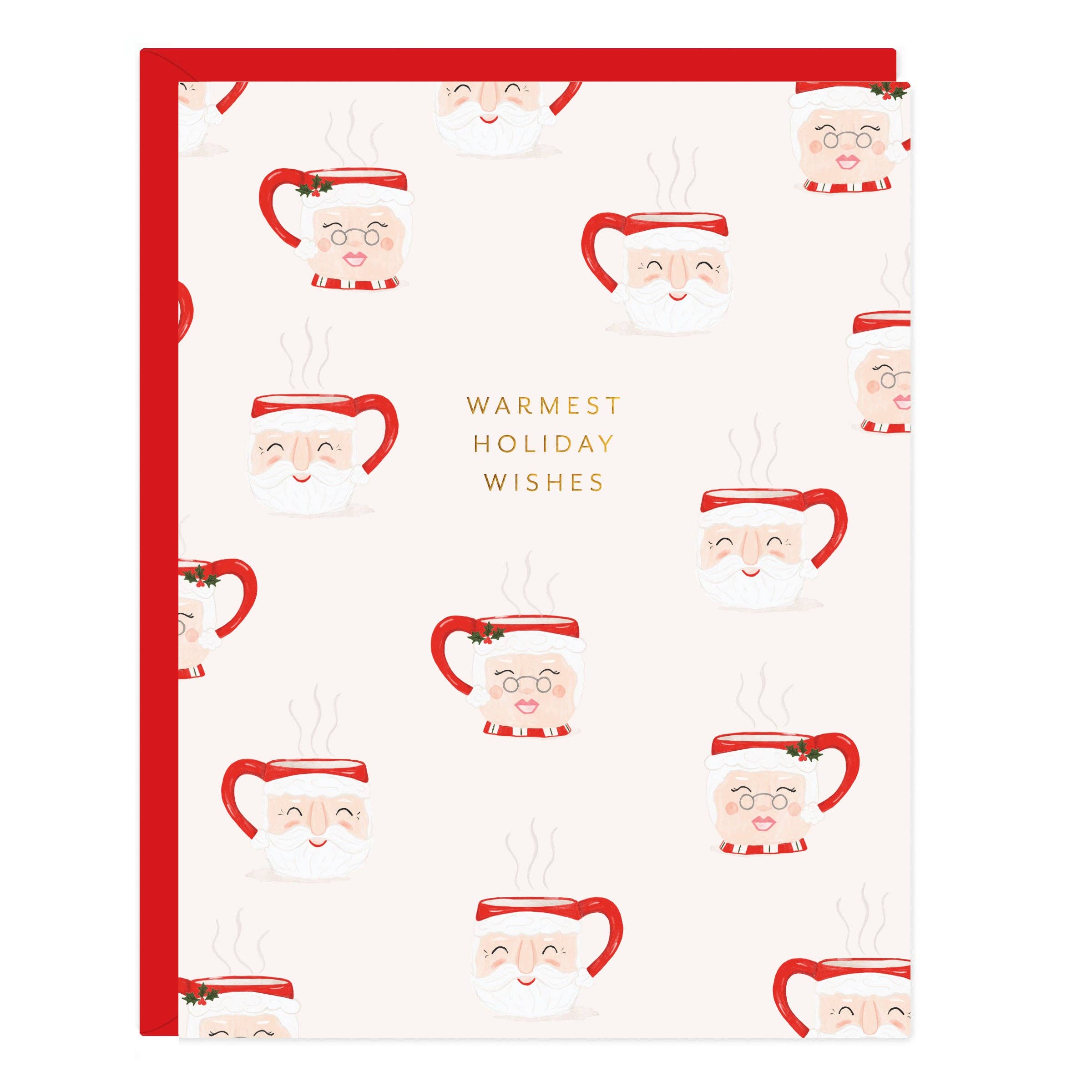 Santa Mugs Holiday Card