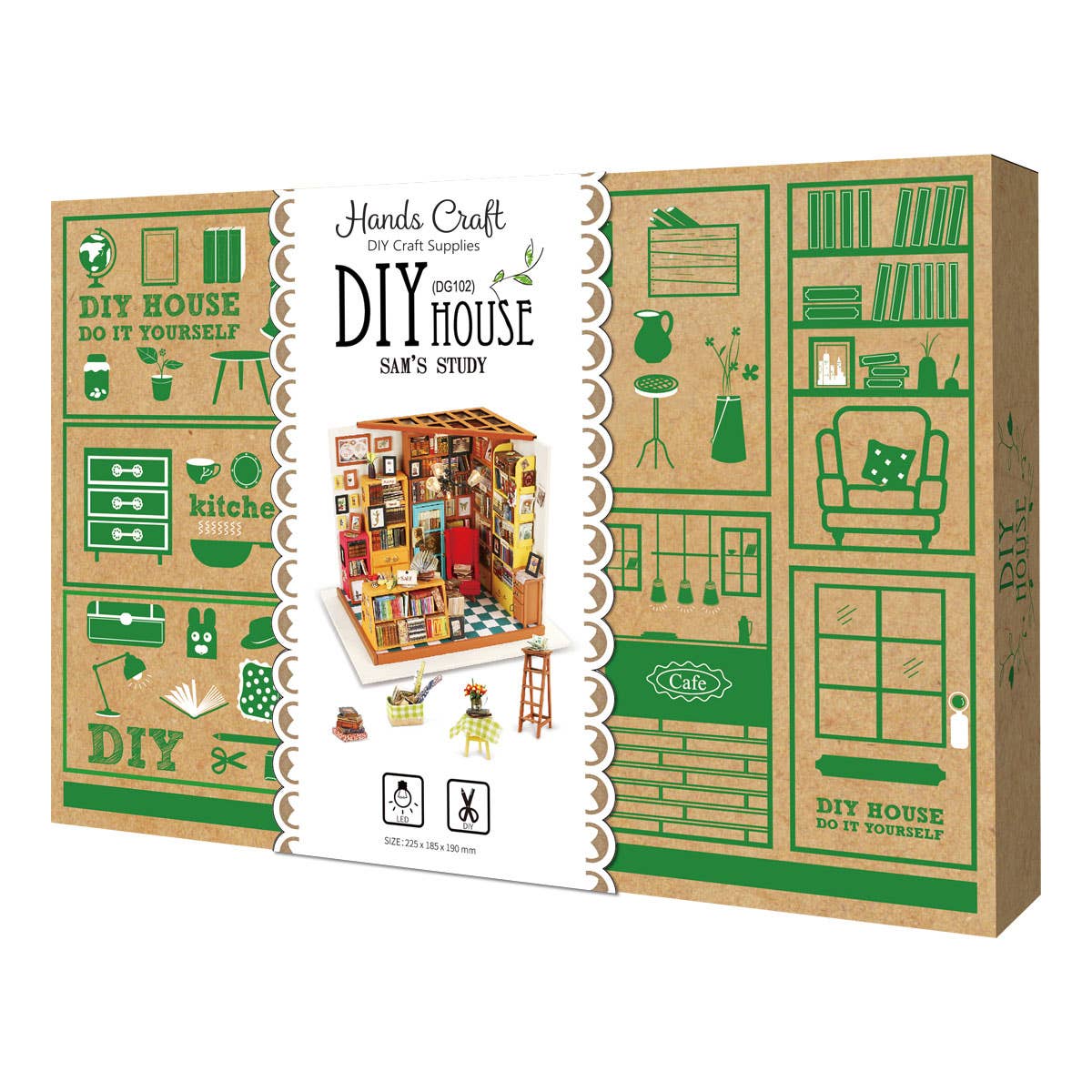 DIY Miniature House Kit: Sam's Study
