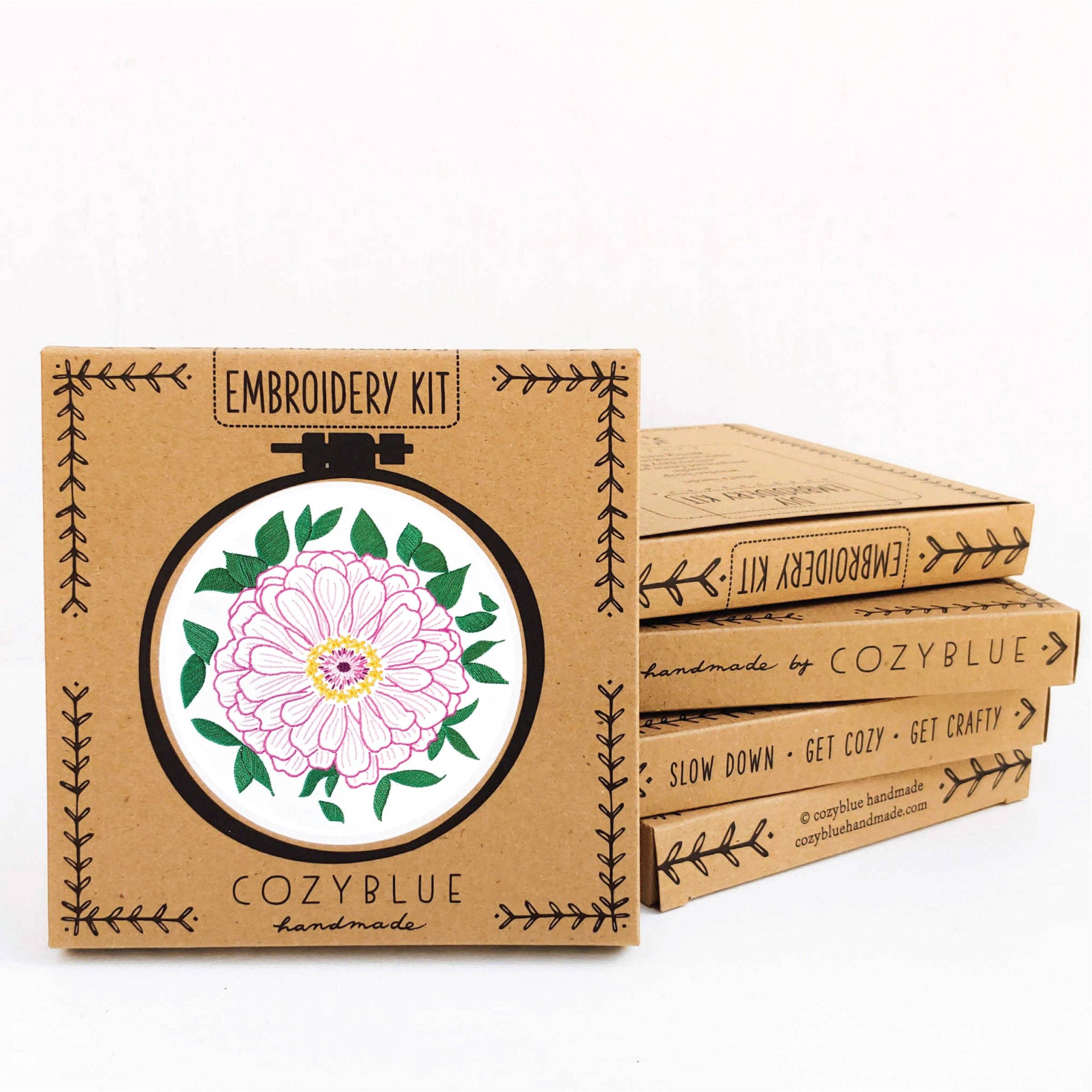 Zinnia embroidery kit