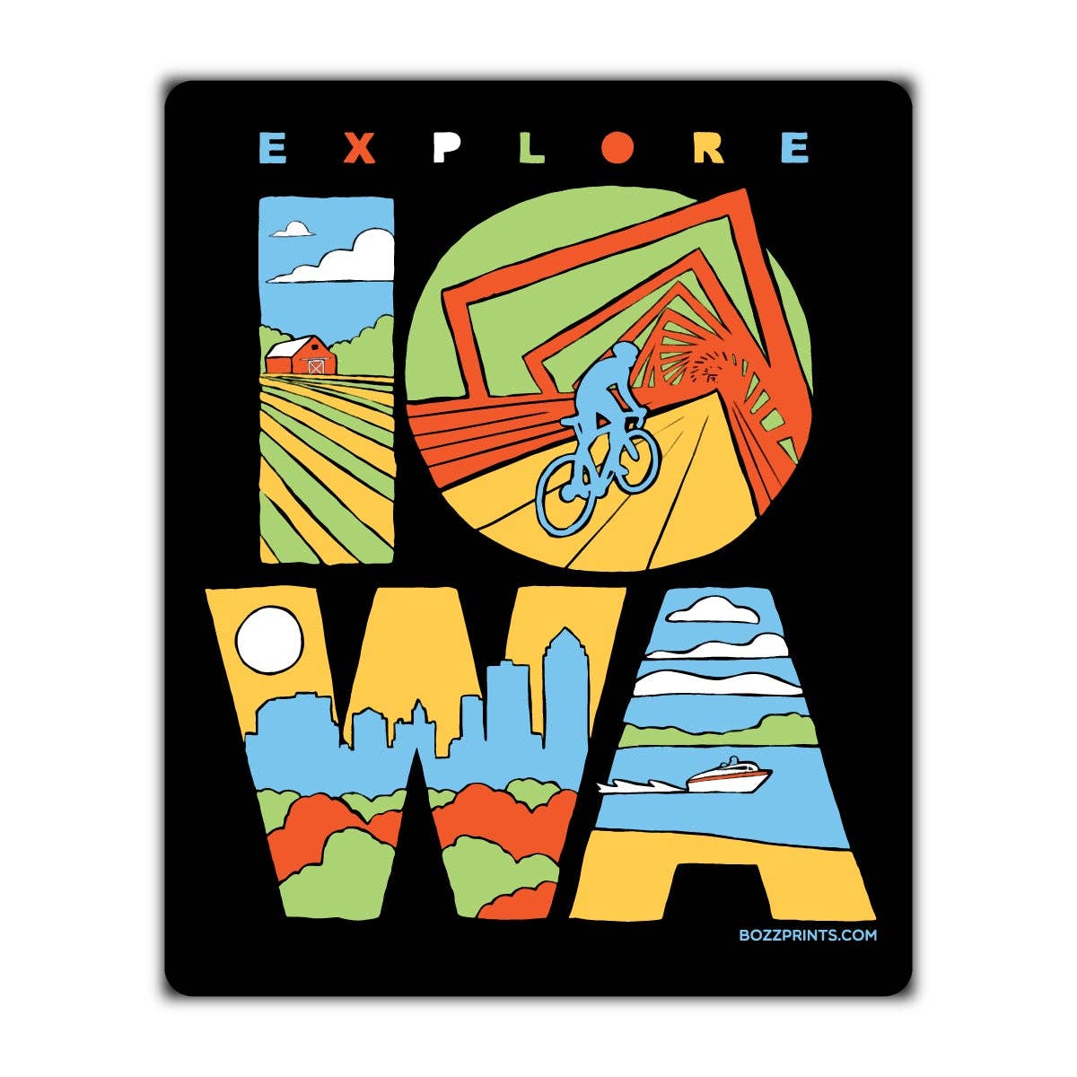 Explore Iowa Sticker