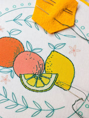 Citrus embroidery kit