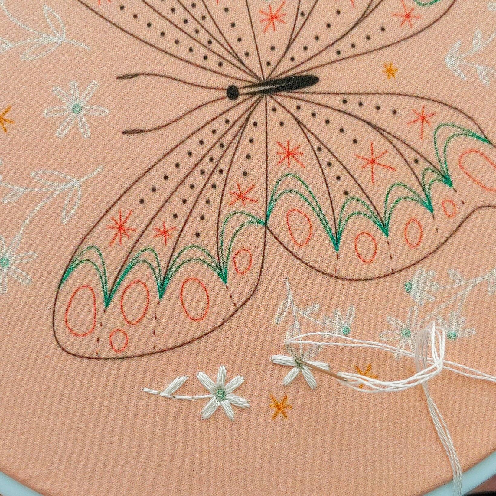 Butterfly embroidery kit
