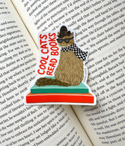 Cool Cats Read Books Sticker