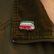 Vintage Camper Van & Boat Canoe Enamel Pin