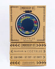 Woodland wreath embroidery kit