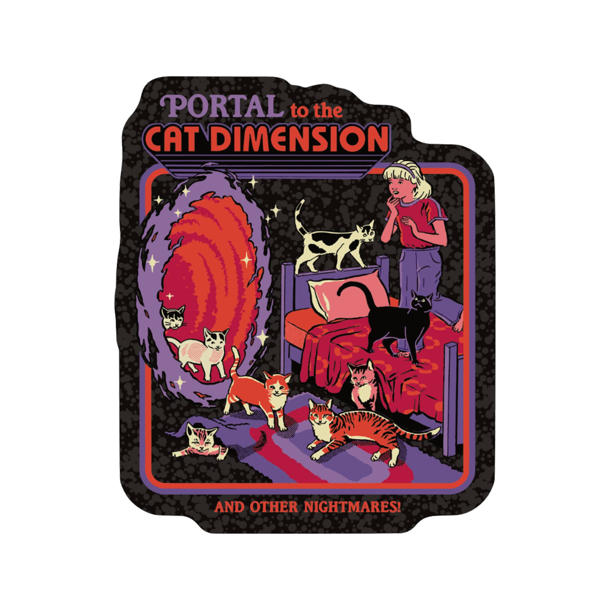 Cat Dimension Vinyl Sticker
