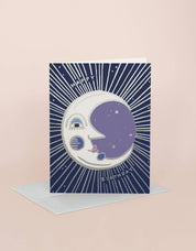 Moon Birthday Greeting Card