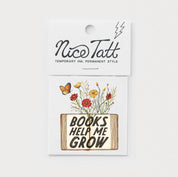 Books Help Me Grow - Temporary Tattoo