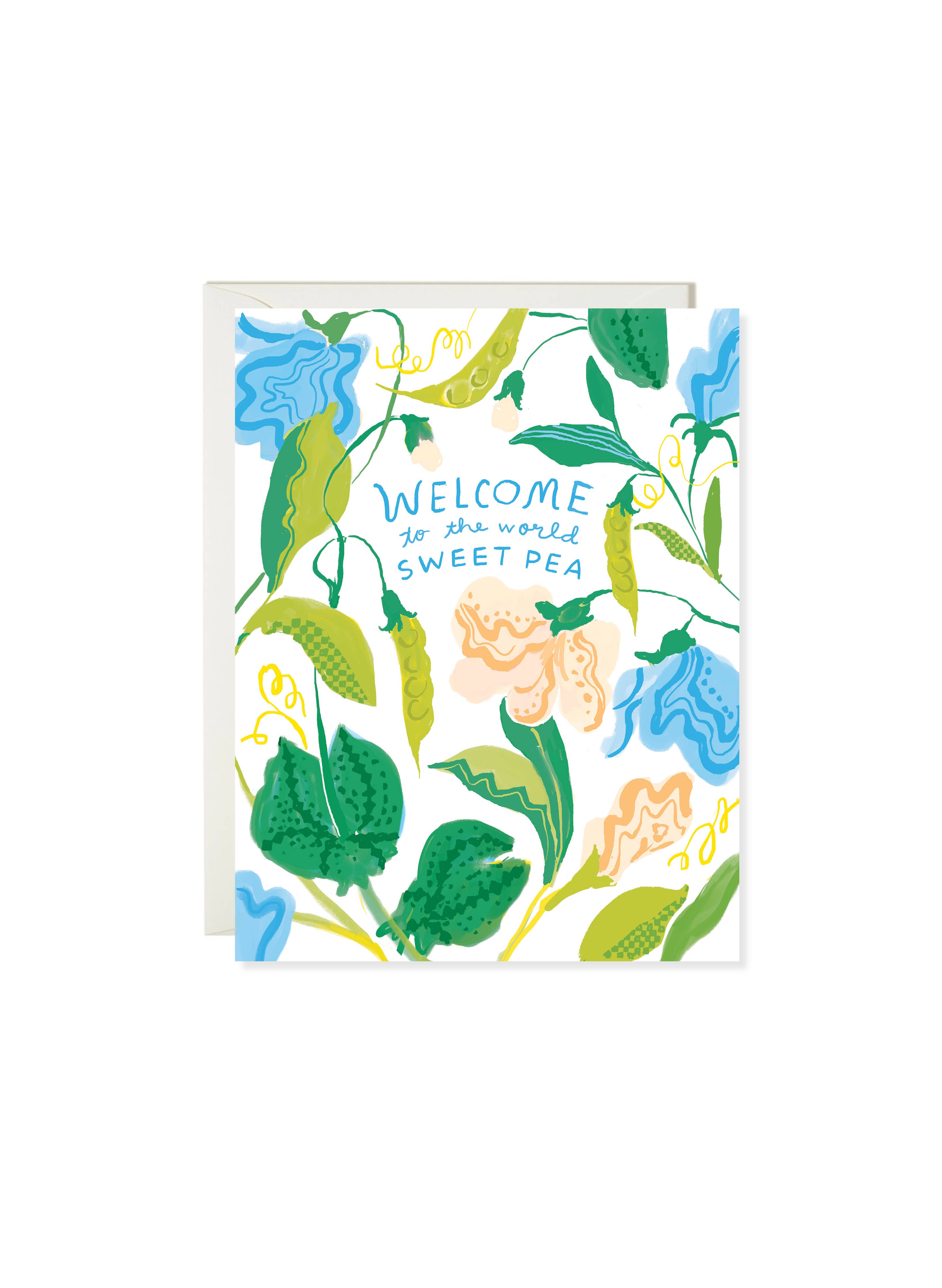 Sweet Pea Baby - Sweet Floral Baby Card