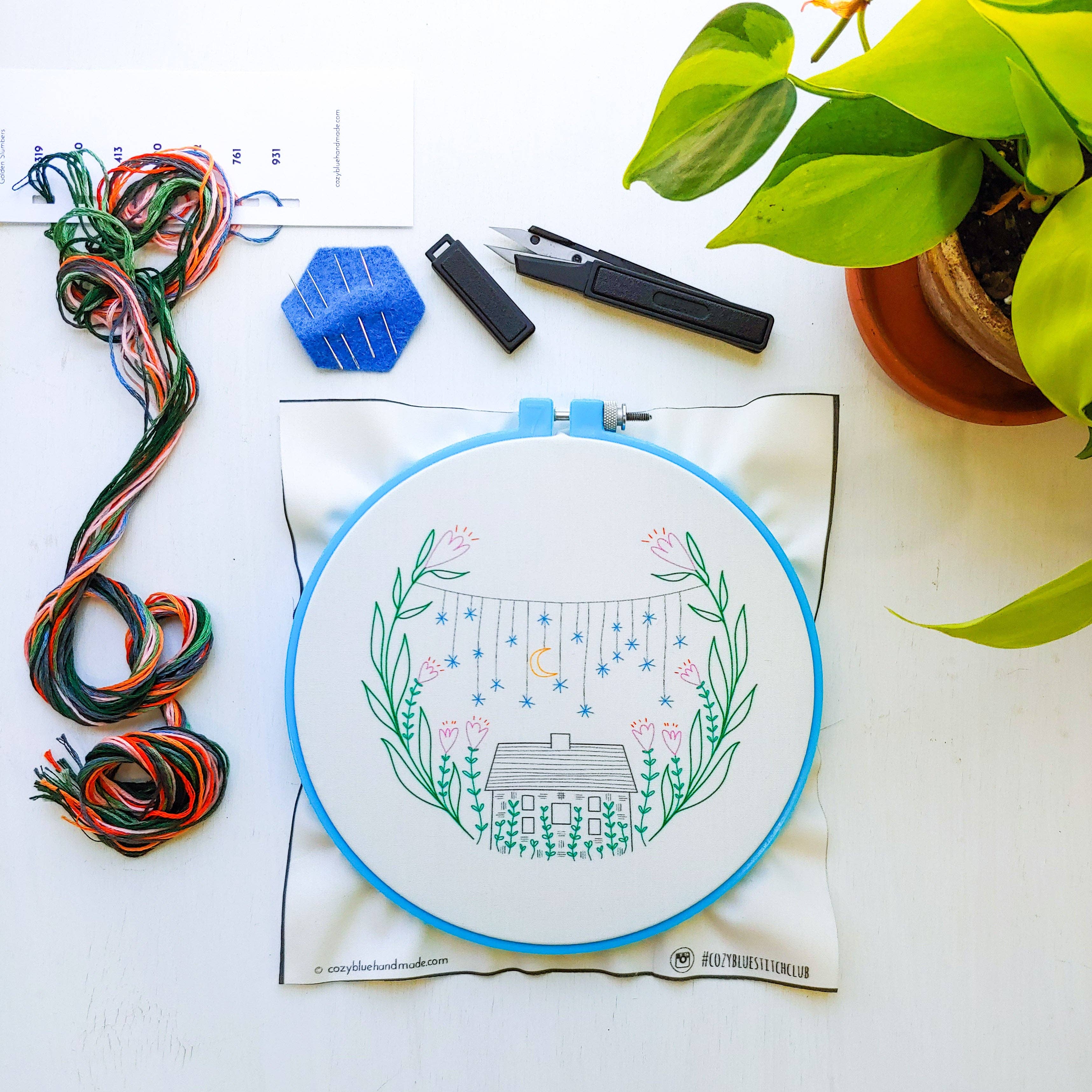 Golden slumbers embroidery kit
