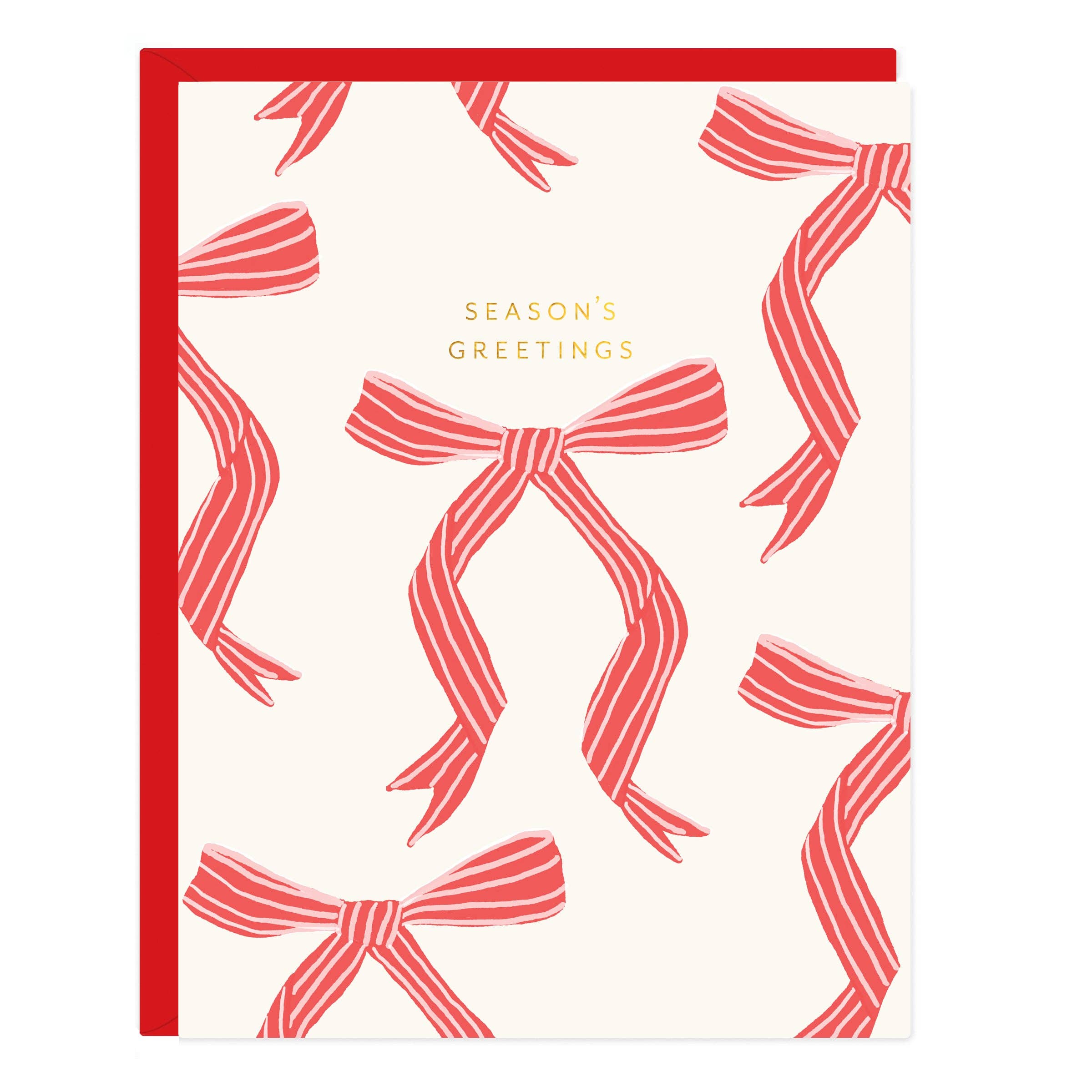 Holiday Bows Season's Greetings Card