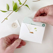 Peony vase mini enclosure notecard