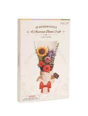 3D Wooden Flower Puzzle Bundle Pack