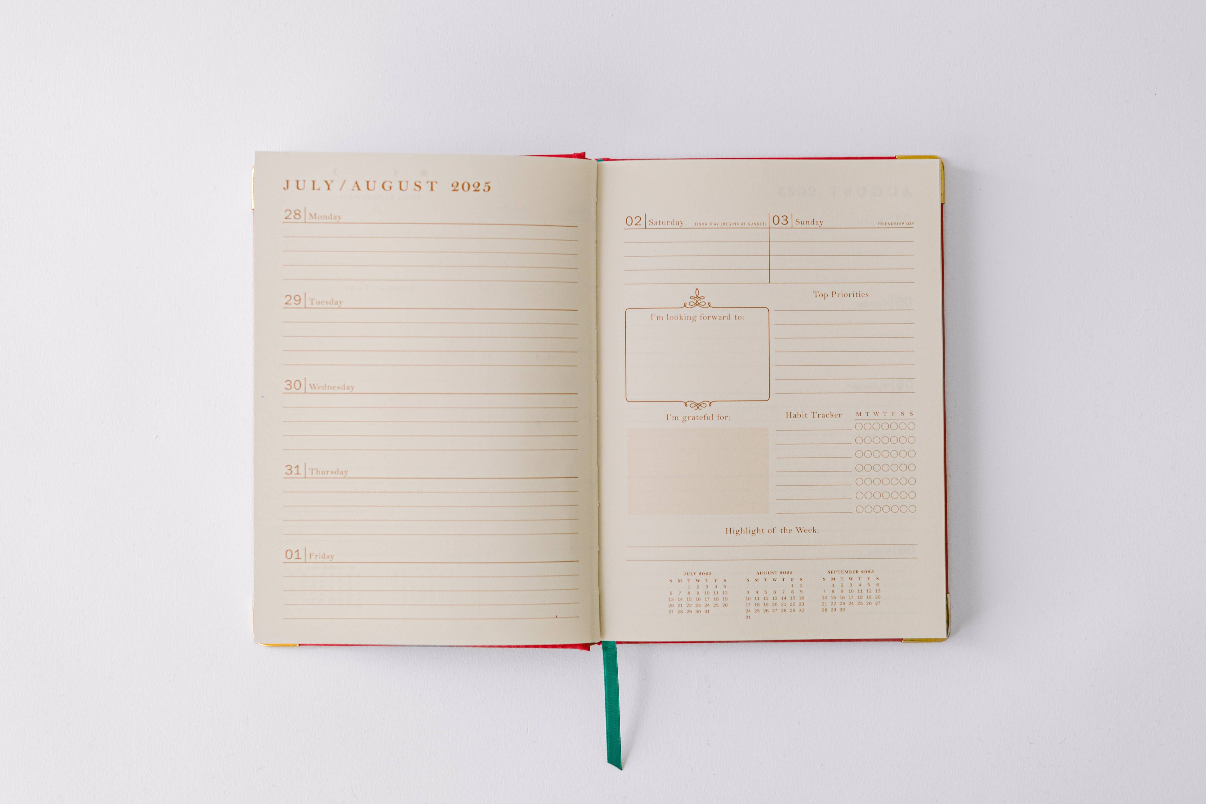 2026 Tulip Blind Embossed 17-Month Medium Bound Planner