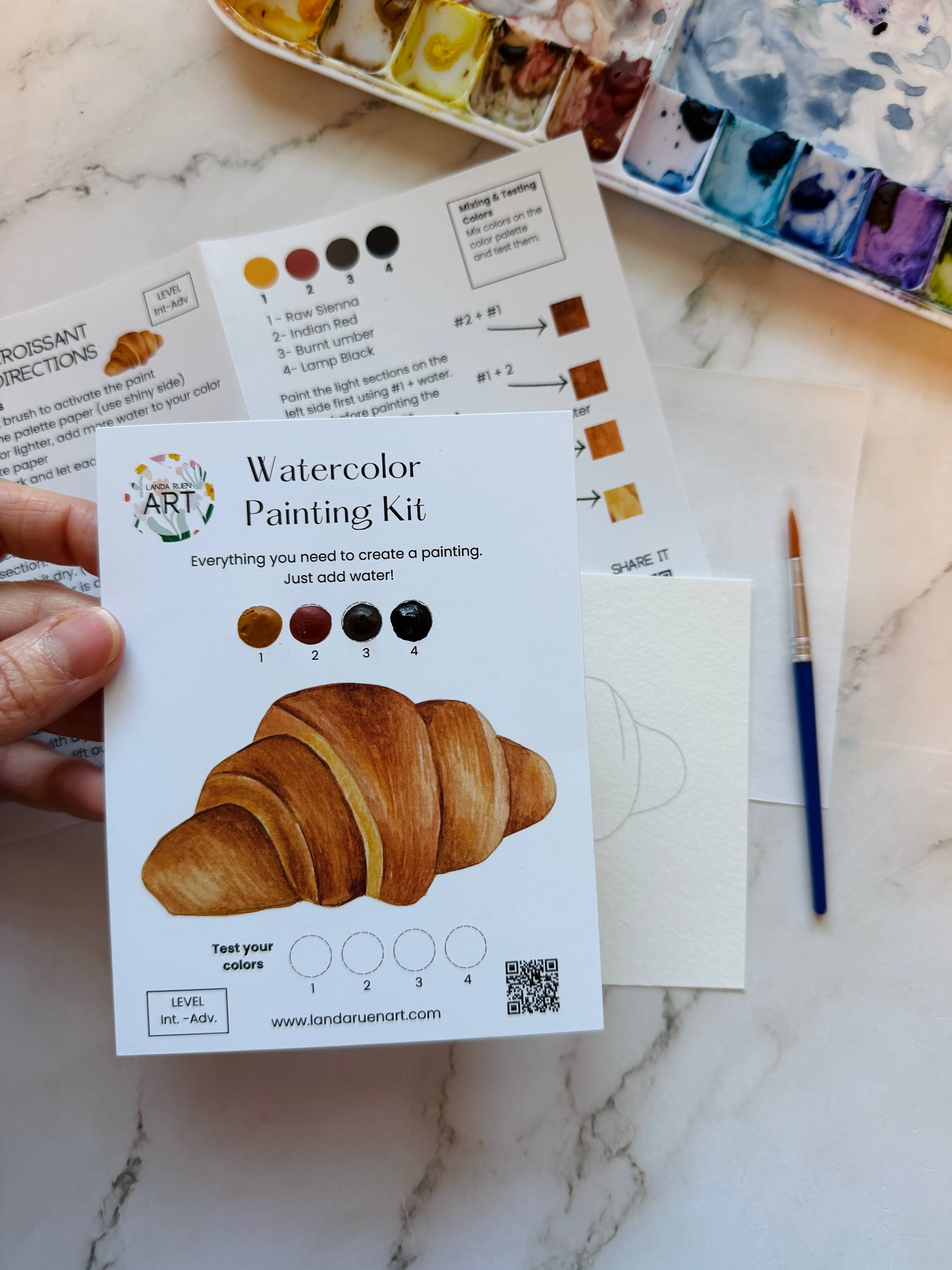 Croissant Watercolor Kit