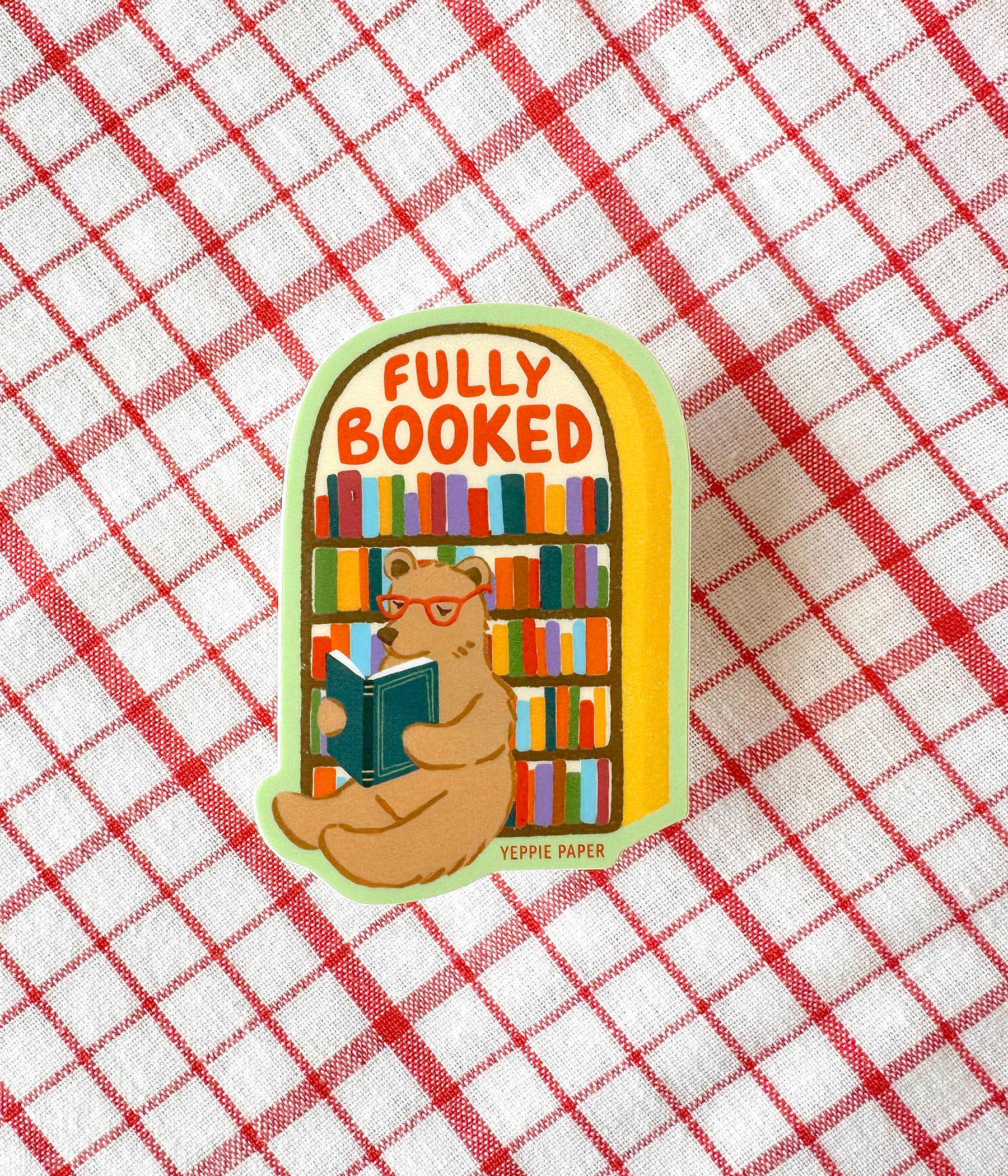 Reading Bear and Book Shelf Sticker - "Fully Booked"