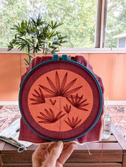 Lady palm embroidery kit