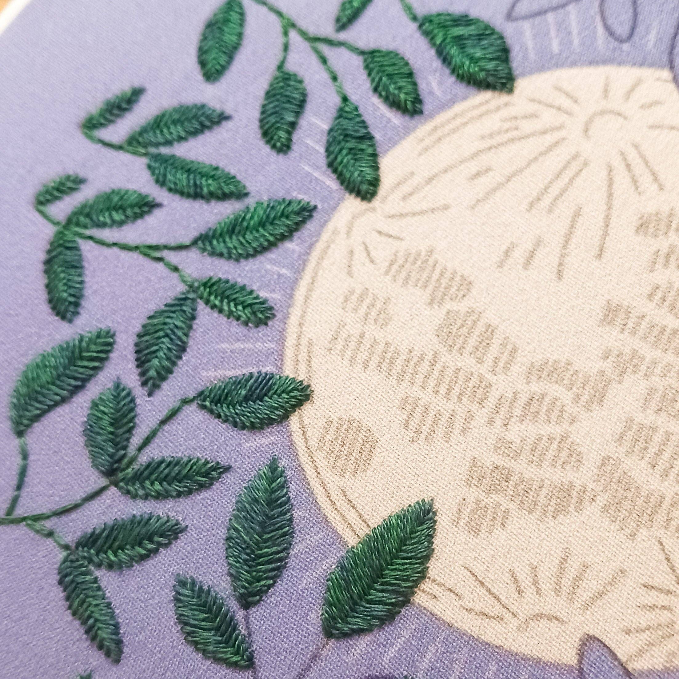 I see the moon embroidery kit