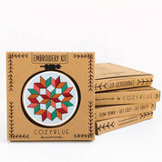 Quilted wheel embroidery kit