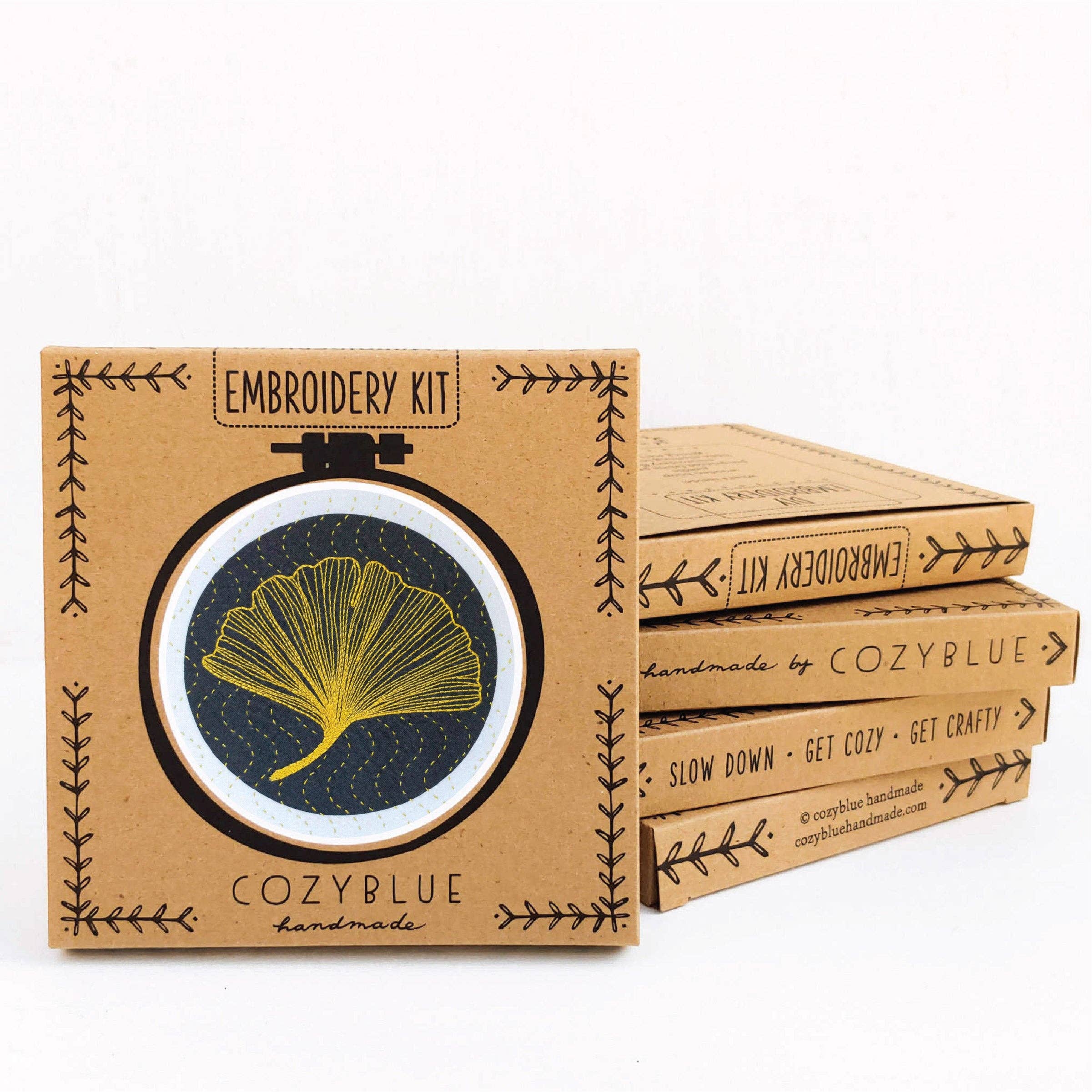 Ginkgo embroidery kit