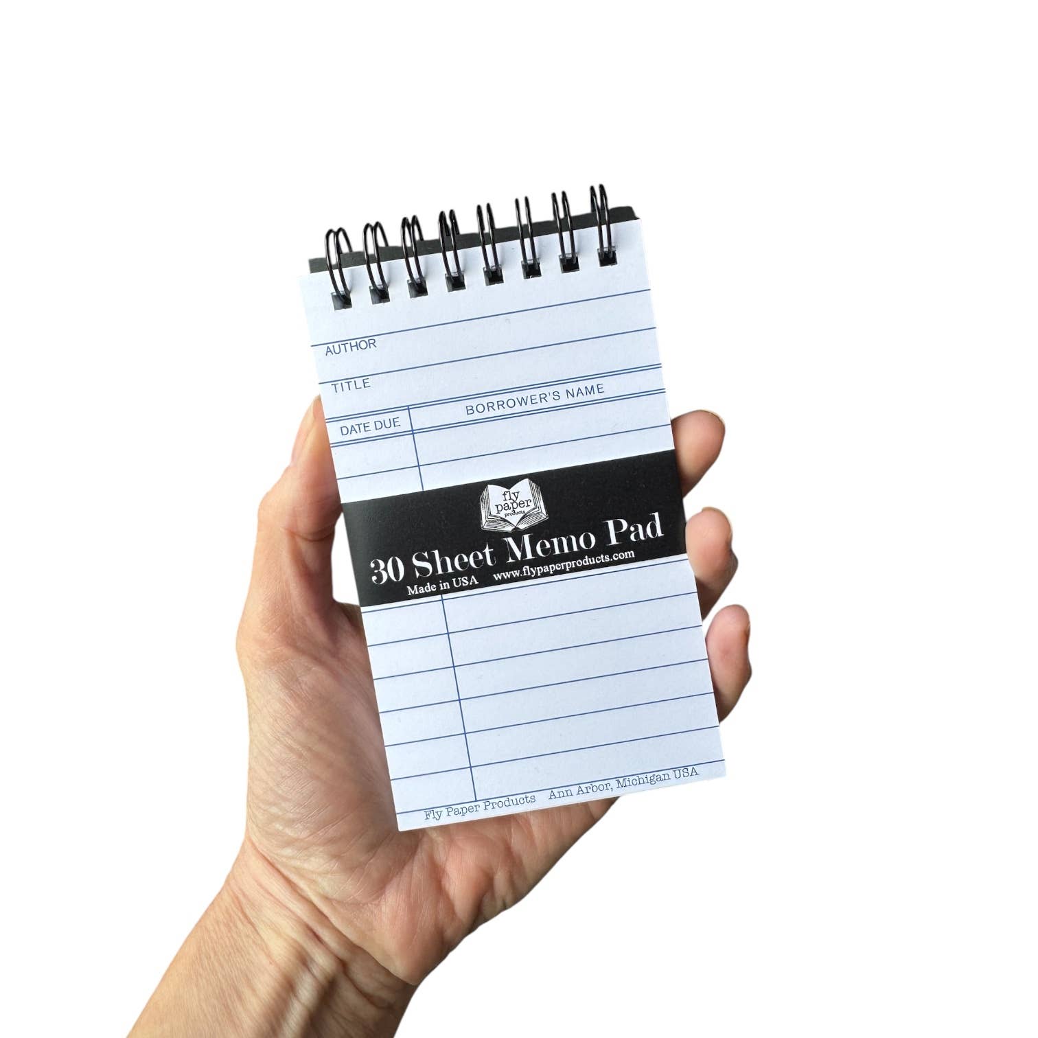 White Library Card Memo Pad