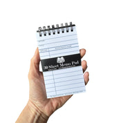 White Library Card Memo Pad