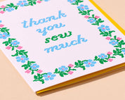 Thank You Sew Much Letterpress Thank You Card