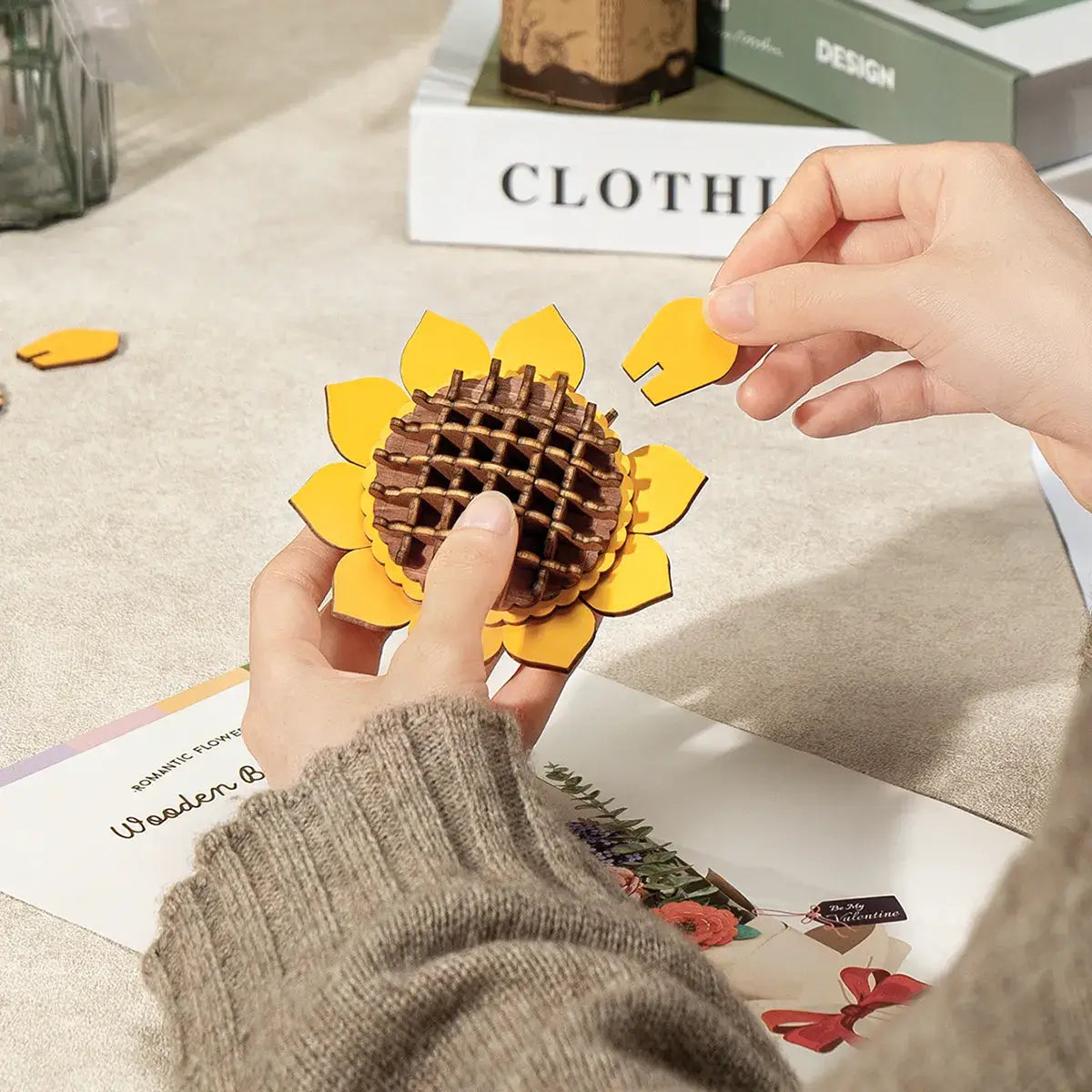 3D Wooden Flower Puzzle Bundle Pack