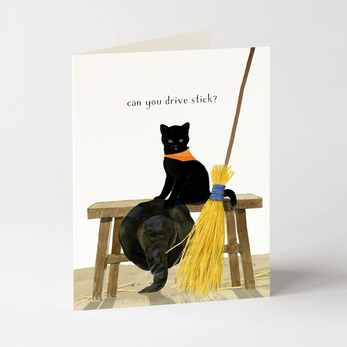 Witch Wanted - Halloween Cards - Black Cat