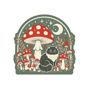 Moon Mushroom Kitty Vinyl Sticker