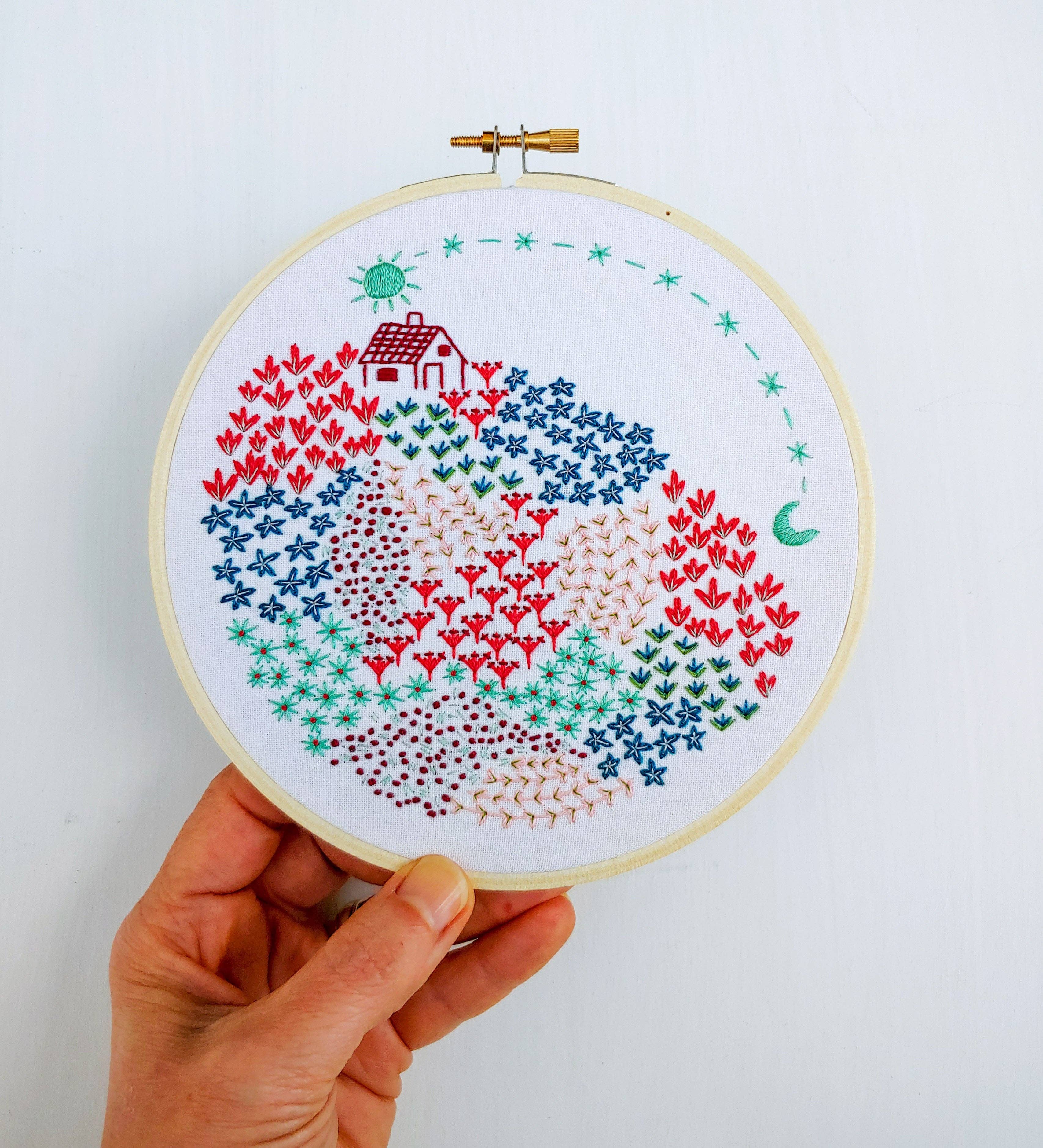 Close to home embroidery kit