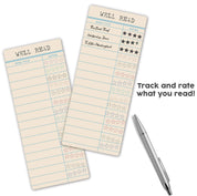 Library Card Reading Tracker Bookmark