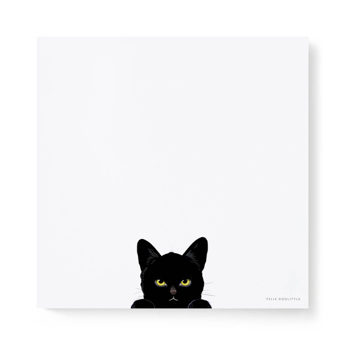 Peek-a-Boo - Black Cat - Notepad - 6x6
