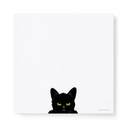 Peek-a-Boo - Black Cat - Notepad - 6x6
