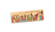 Cats, Coffee & Books Eco Friendly Wood Bookmark