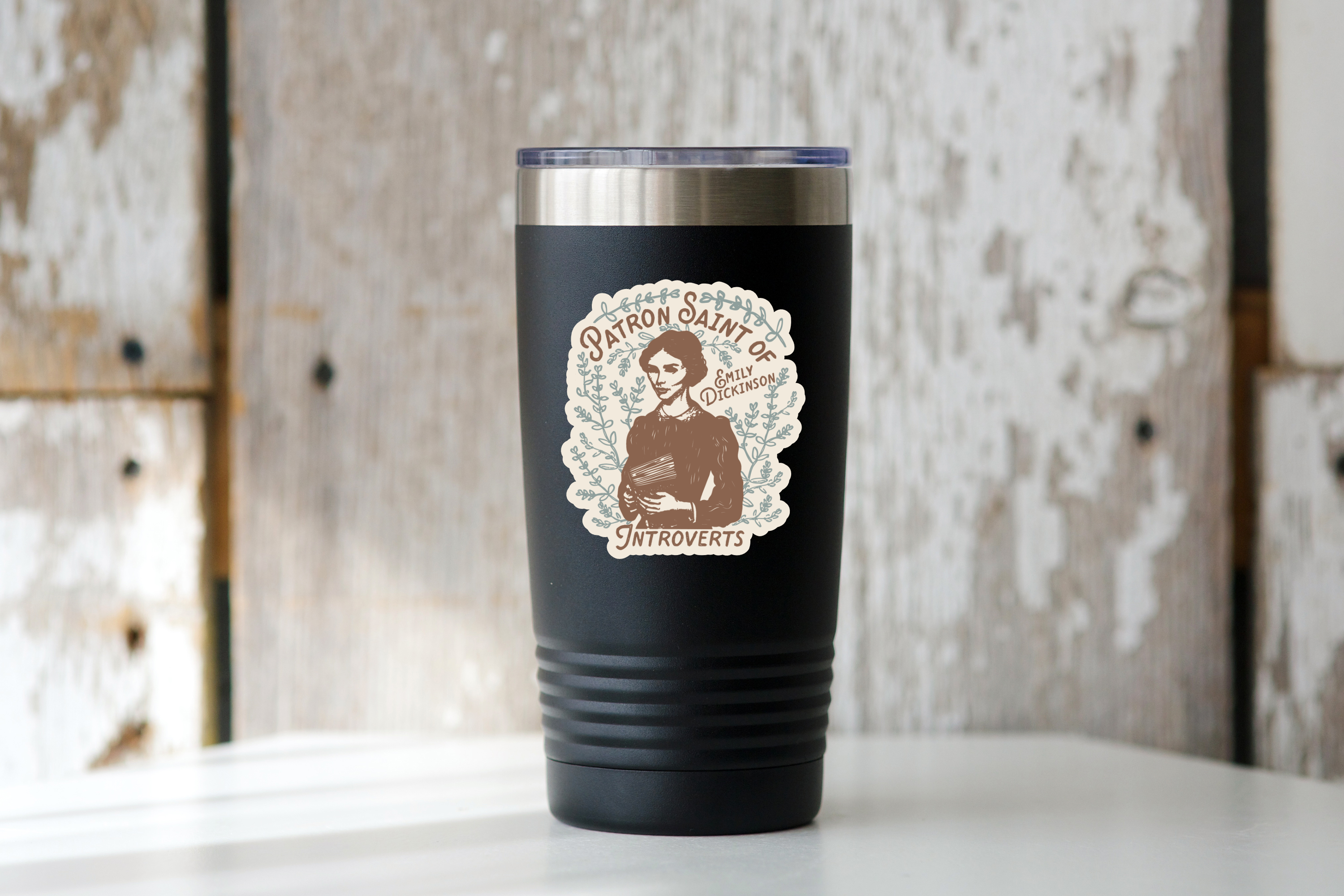 Emily Dickinson Patron Saint of Introverts Sticker