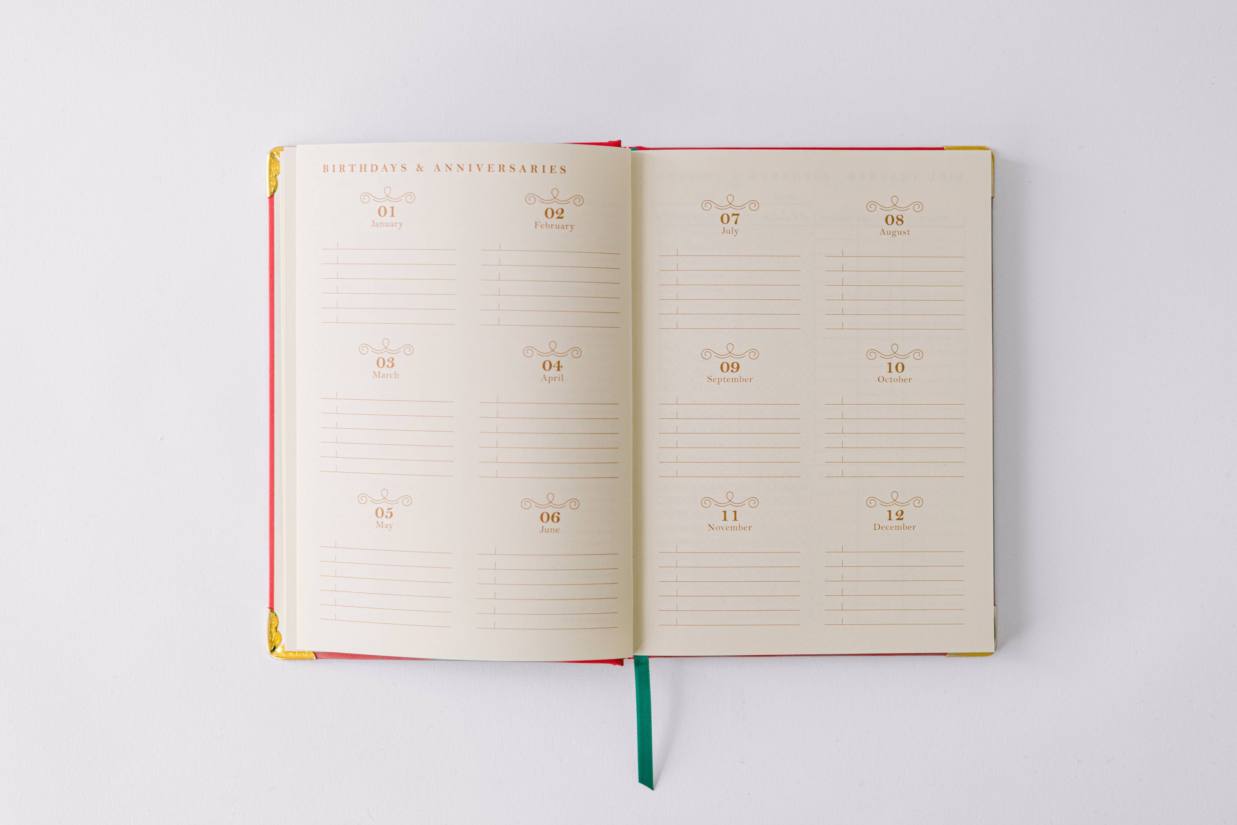 2026 Tulip Blind Embossed 17-Month Medium Bound Planner