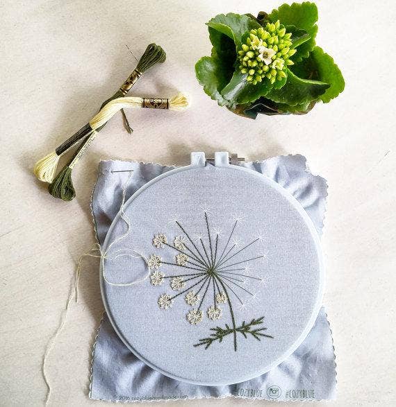 Queen anne's lace embroidery kit