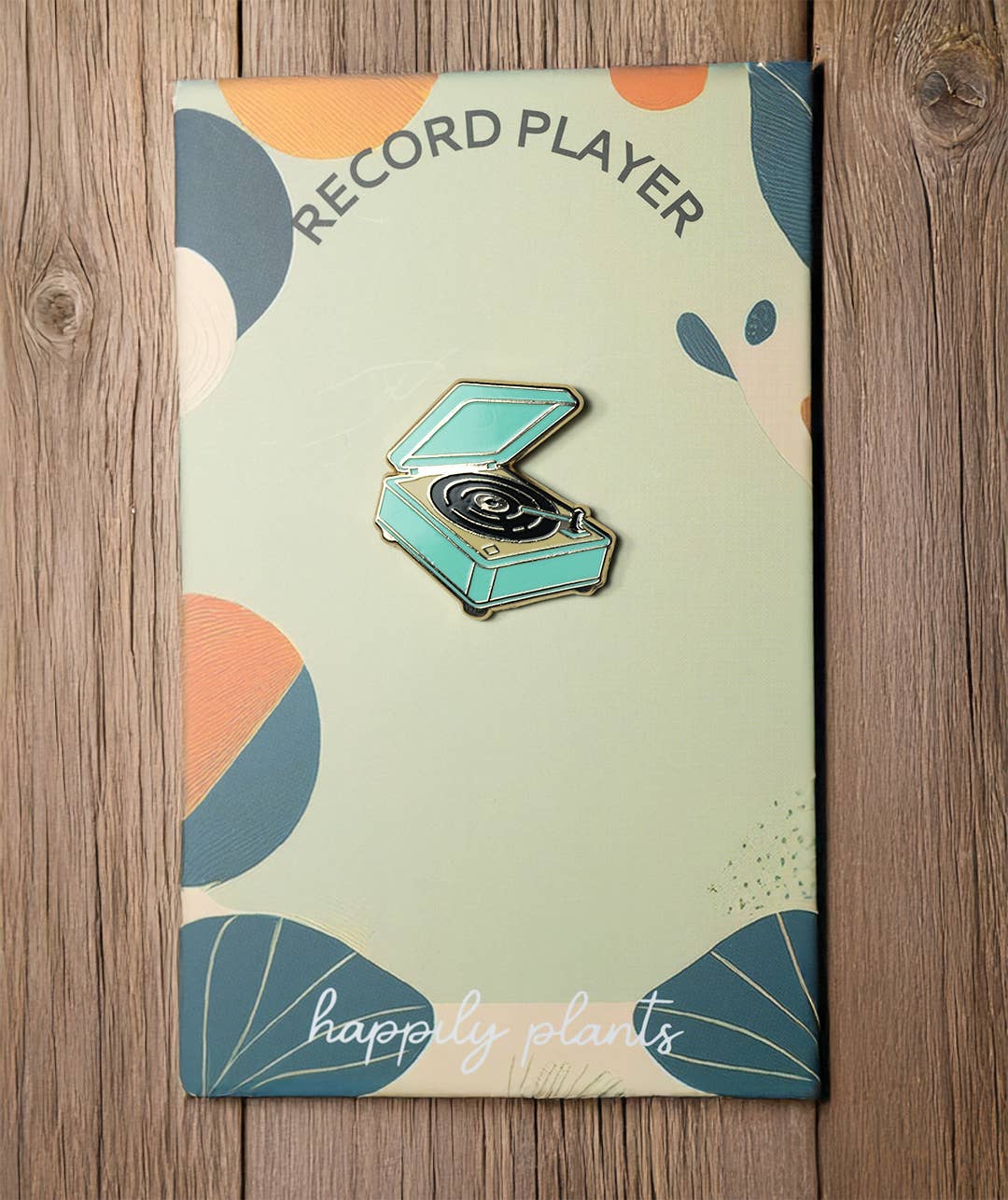 Retro Vinyl Record Player Enamel Pin