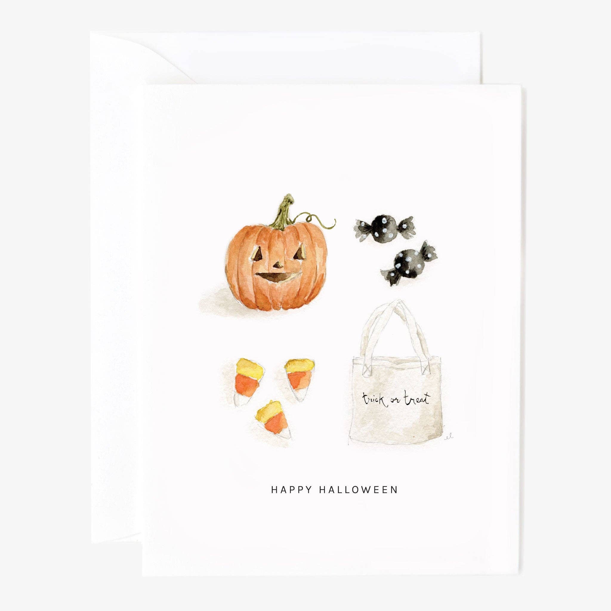 Happy halloween greeting card