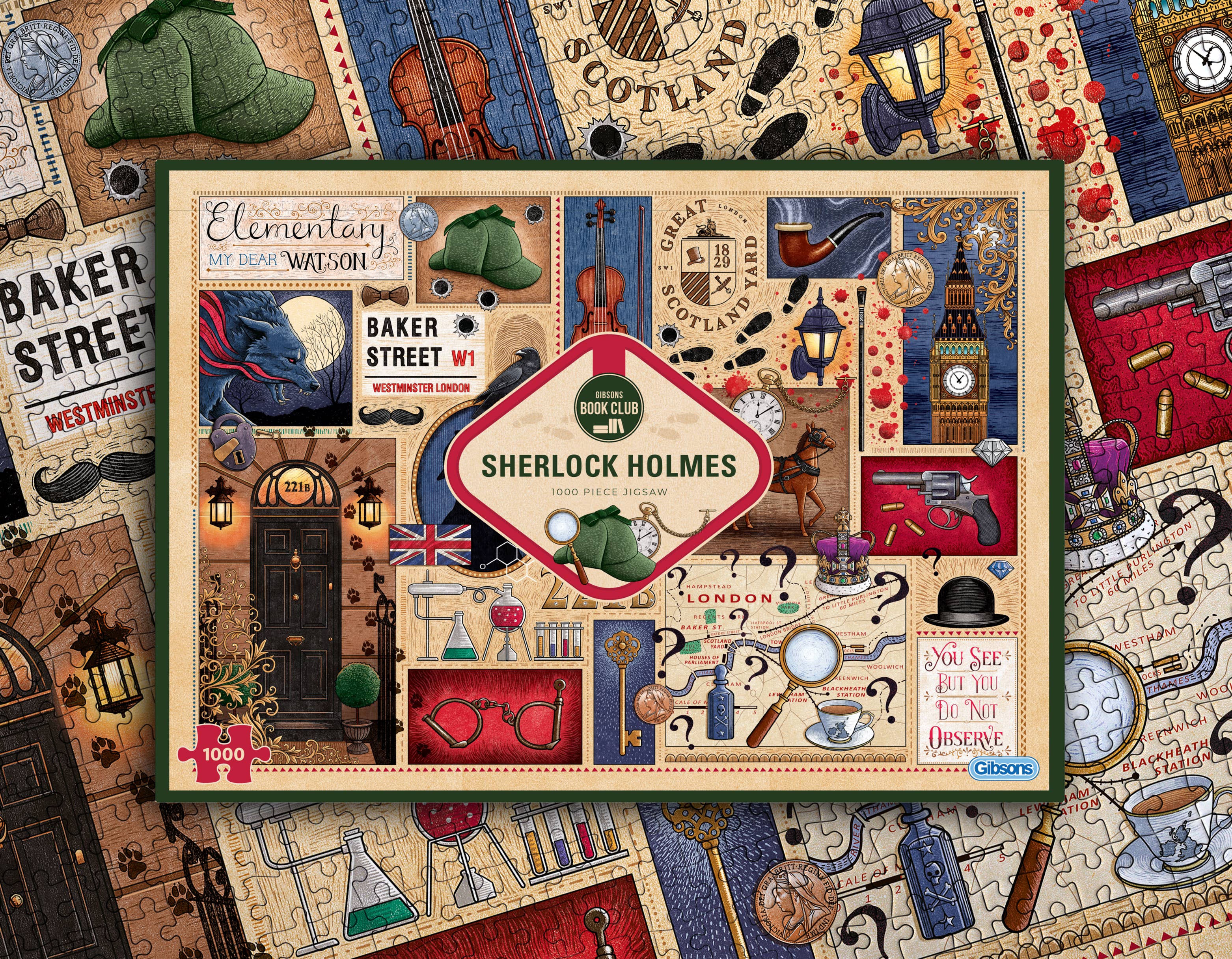Book Club: Sherlock Holmes 1000 Piece Jigsaw Puzzle