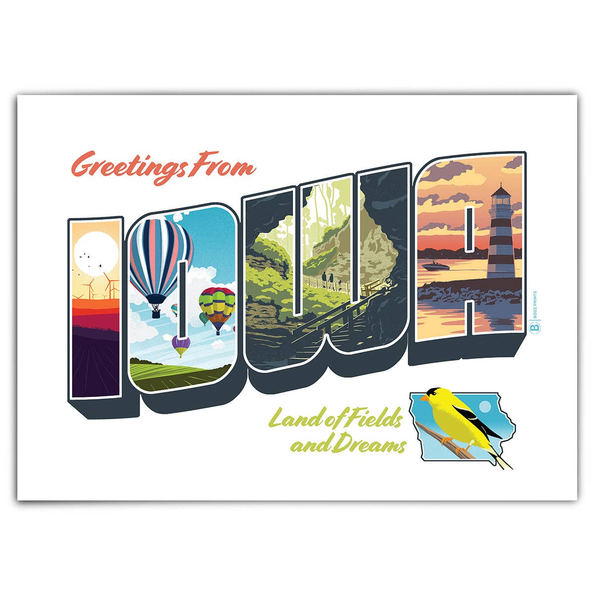 Greetings from Iowa Greeting Card