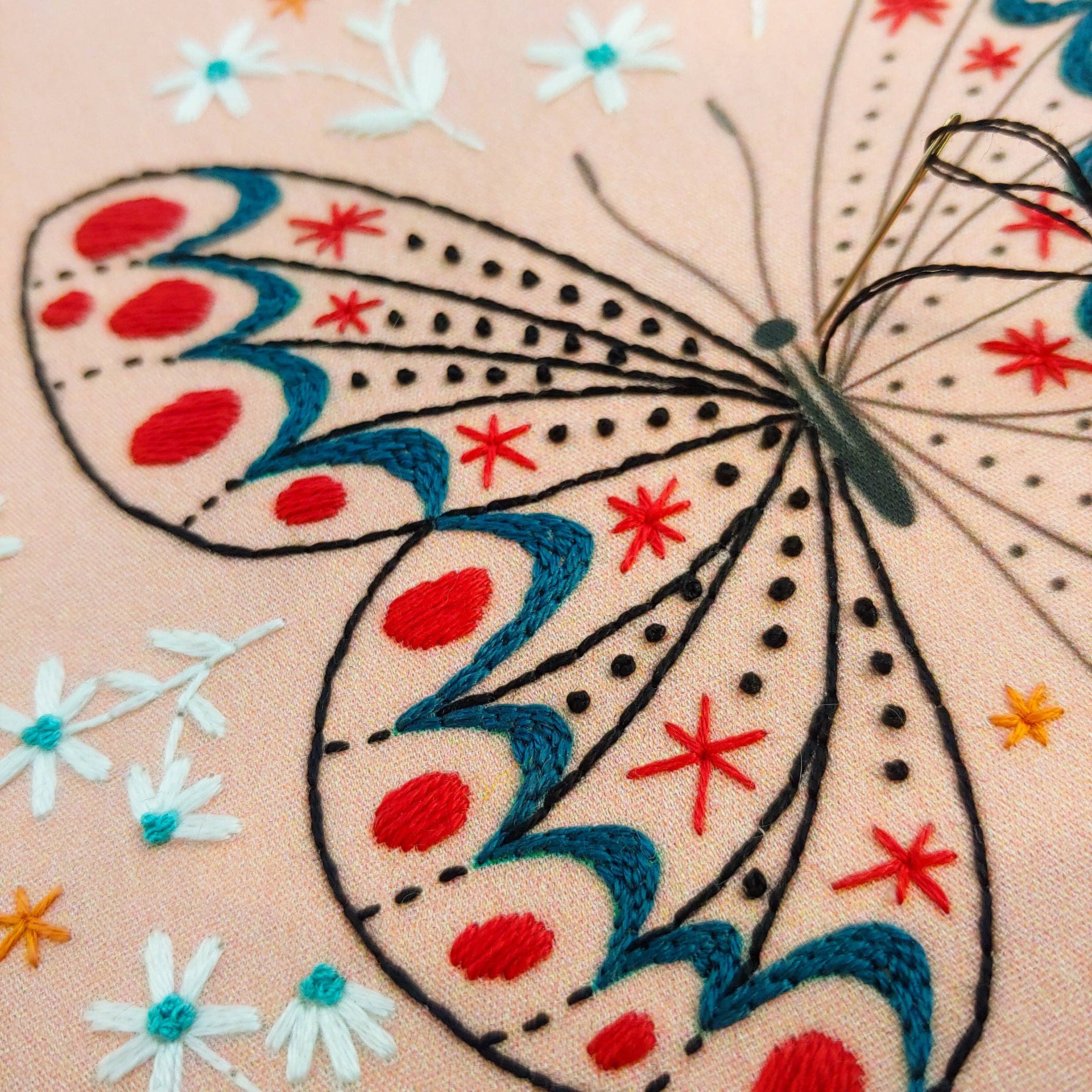 Butterfly embroidery kit