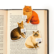 Brass Monkey Moody Cats Magnetic Bookmark Set